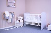 Dětská postýlka New Baby LEO standard bílo-šedá