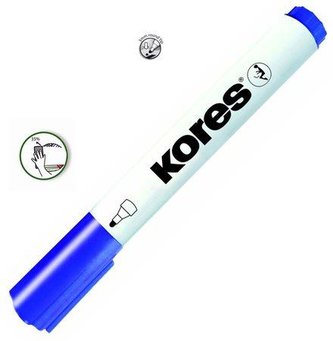K-MARKER Popisovač na bílé tabule a flip charty, kulatý hrot 3 mm, modrý