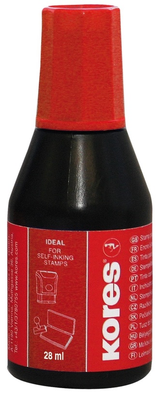 Razítková barva 28 ml červená