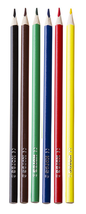 Trojhranné pastelky KROMAS, 3 mm / 6 barev