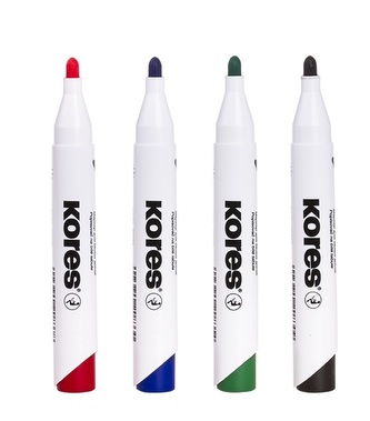 K-MARKER Popisovač na flipcharty, kulatý hrot, mix 4 barev (černá, červená, modrá, zelená)