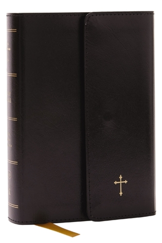 KJV Compact Bible w/ 43,000 Cross References, Black Leatherflex with flap, Red Letter, Comfort Print: Holy Bible, King J