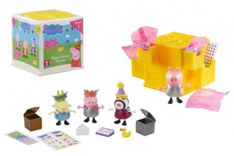 Prasátko Peppa/Peppa Pig tajemné překvapení plast figurka s doplňky v plastové krabičce 7,5x7,5x8cm