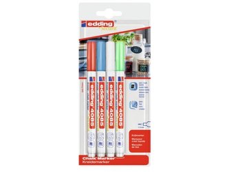 Křídový popisovač EDDING 4085, Basic, sada 4 ks