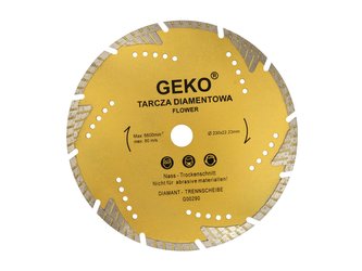 Kotouč diamantový řezný turbo-segmentový, 230x8x22mm GEKO Kotouč diamantový řezný turbo-segmentový, 230x8x22mm GEKO