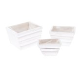 Dřevěný obal na květináč - sada 3ks, 0/24