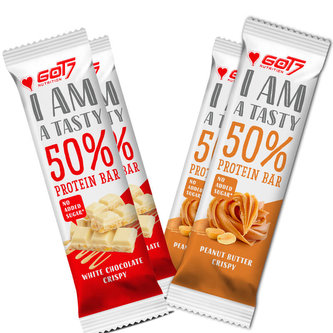 GOT7 50% Protein bar Burákové máslo s křupinkami 60g