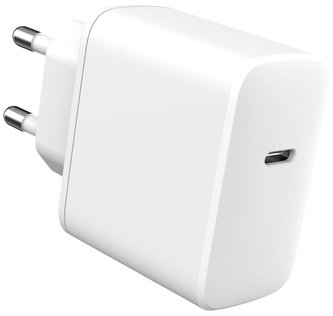 eSTUFF Home Charger EU PD 30W   1 x USB-C Input: 230V EU,  Output: PD 3.0 30W. White
