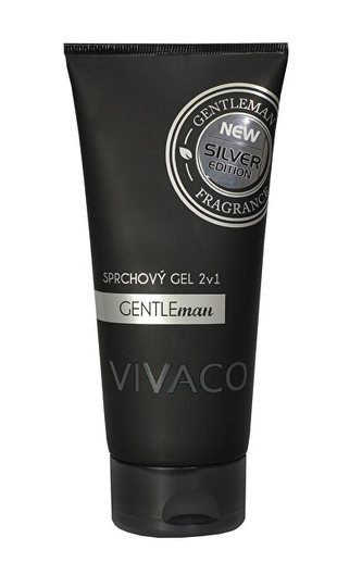 Vivaco Silver edition sprchový gel 2 v 1 pro muže Gentleman 200 ml