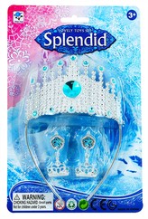 korunka zimní království princezna s náušnicemi