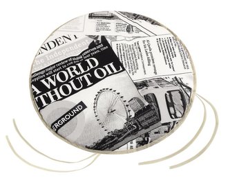 Sedák EMA kulatý hladký - černé noviny - průměr 40 cm, výška puru 2 cm