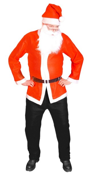 Kostým Santa Claus (bunda, čepice, vousy)