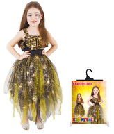 Detský kostým čarodejnice zlatá (L) / Halloween