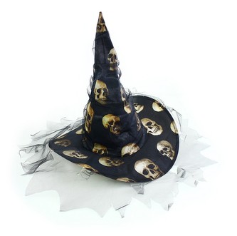 Klobouk pro dospělé - lebky, Čarodějnice / Halloween