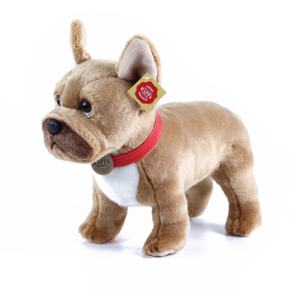 plyšový pes francouzský buldoček světle-hnědý, 30 cm