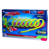 dráha s 8 kruhy a 2 auty na natažení