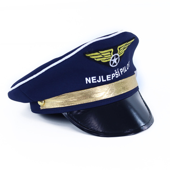 čepice pilot, dětská, s nápisem nejlepší pilot