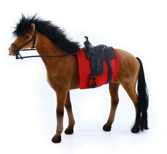 kůň fliska 32 cm hnědo černý