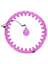 HMS - HHW12 Plus size fialová masážní hula hoop obruč se závažím HMS