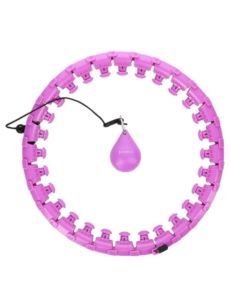 HMS - HHW12 Plus size fialová masážní hula hoop obruč se závažím HMS