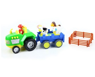 traktor s vlečkou se zvukem a světlem