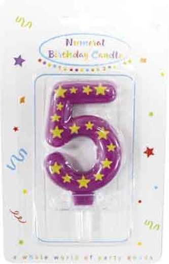 Narozeninová svíčka č. 5