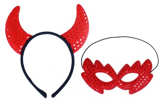 sada rohy a škraboška čertice