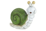Keramický šnek Davy zelený 18x19x10 cm