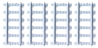 stavebnice AUSINI koleje - rovné, 4 ks