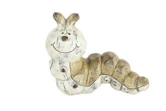 Keramická housenka Cato krémová 10x5,5x12,5 cm