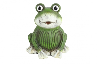 Keramická žába Davy zelená 12x8,8x10,2 cm