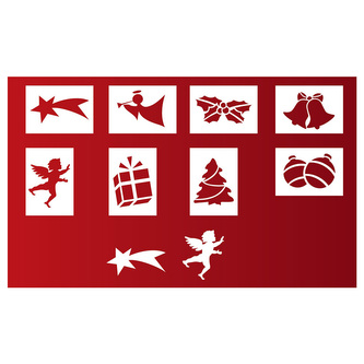 Šablona na umělý sníh 10 vzorů