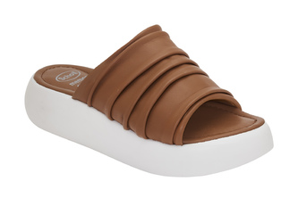 Scholl BOCA PLISSE' - dámské pantofle na zvýšené platformě Velikost: 38