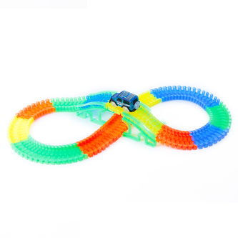 Dráha s LED autem, 129 dílů