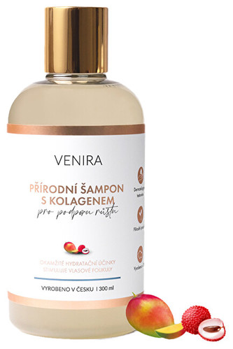 Venira Přírodní šampon s kolagenem pro podporu růstu mango-liči 300 ml