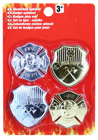 odznak hasič, 4 ks na blistru