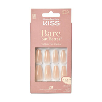 KISS Nalepovací nehty Bare but Better Nails - Nude Drama 28 ks woman