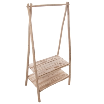 Dřevěný stojan se 2 policemi 71x50x158 cm