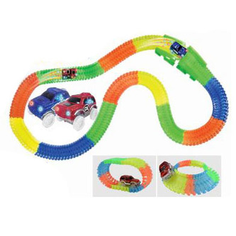 flexibilní magická dráha s LED autem 220 dílků