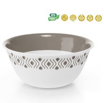 mísa d19cm TOSCA, v. 9cm, bílo-béž. plast