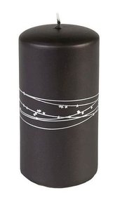 Svíčka 70x140 GALAXY černá/stříbrná, 48hod