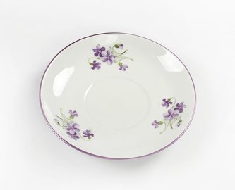 podšálek BAŇÁK FIALKY, čes.porcelán