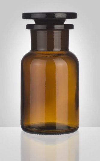 dóza-prachovnice  100ml-kul.hnědá, zabr.víko, sklo