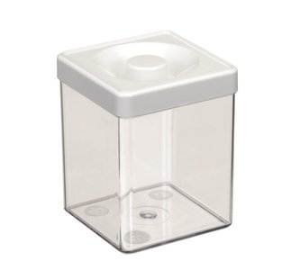 dóza 0,25l  6,5x 6,5x 8,5cm, čtverc., plast