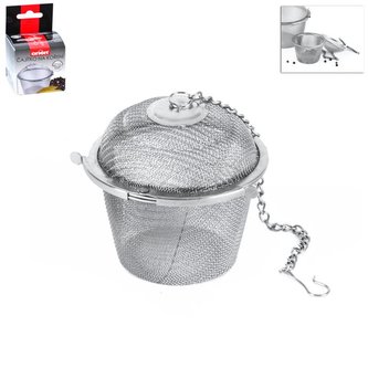 čajítko d 6,5cm na koření/čaj-závěsné, klip, kov