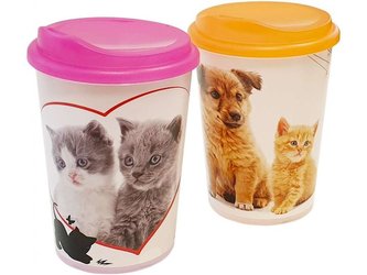kelímek 4,0dl+pítko, IML-MAZLÍČCI, dětský, plast