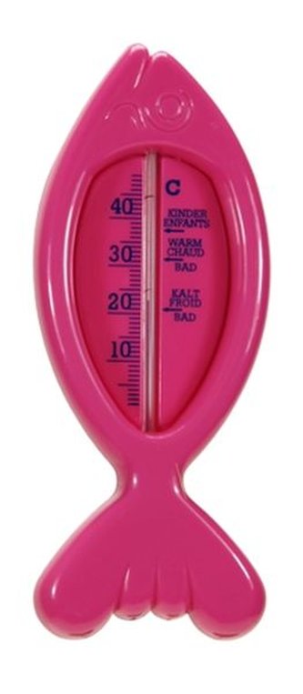 teploměr 15,0x6cm koup., 10°C+50°C, RYBA růžová, dětský