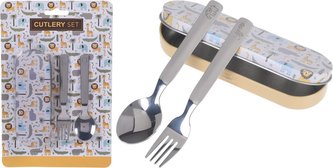 sada příbor dětský 2dílný NR (lžička+vidl.), pouzdro