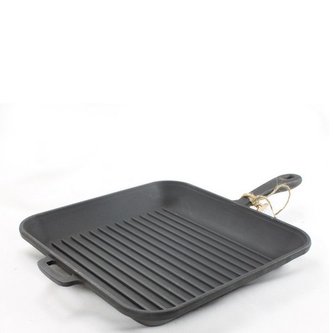 pánev d28x28cm gril, MAYSTERNYA litina s dř.drž.