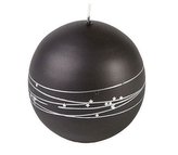 Svíčka koule 80 GALAXY černá/stříbrná, 27hod.